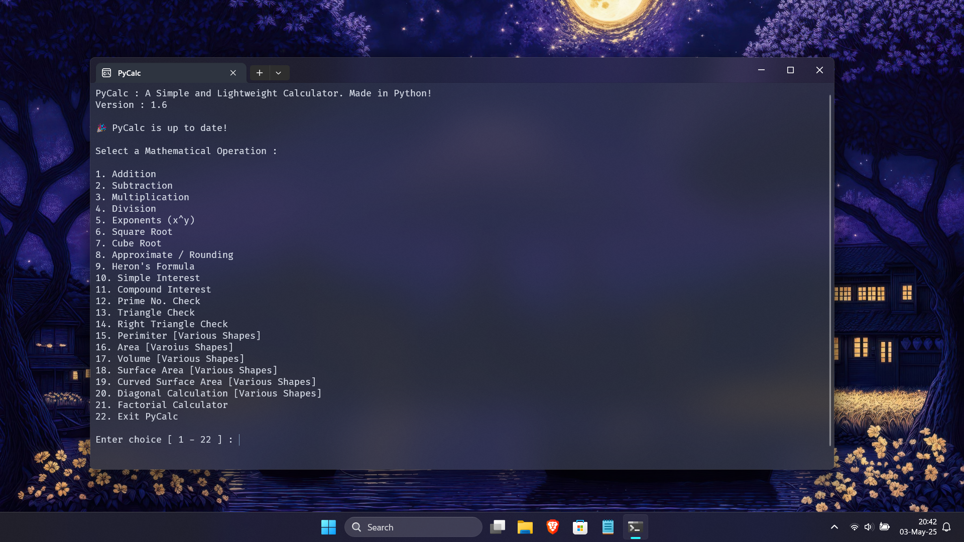 PyCalc Screenshot